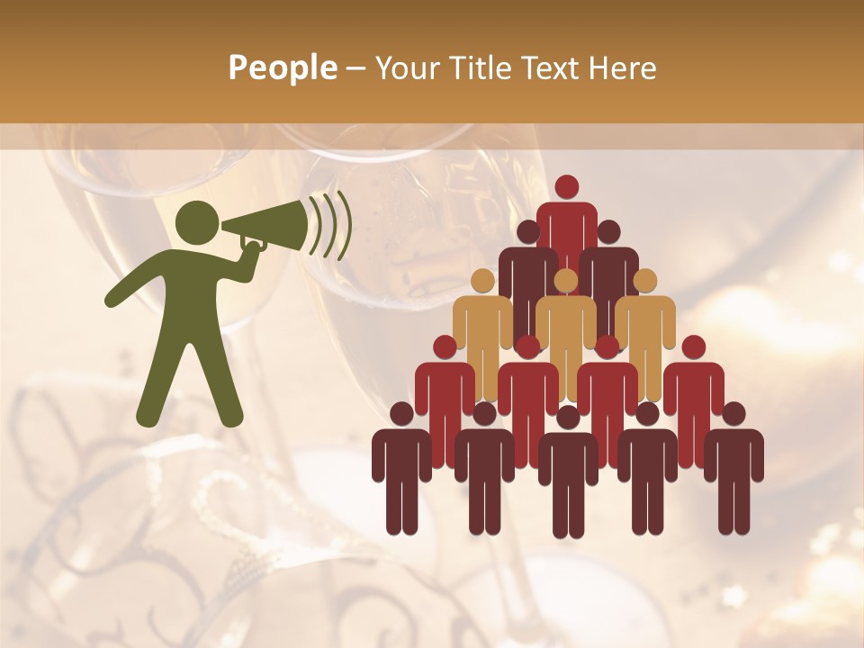 Happy New Year Champagne PowerPoint Template