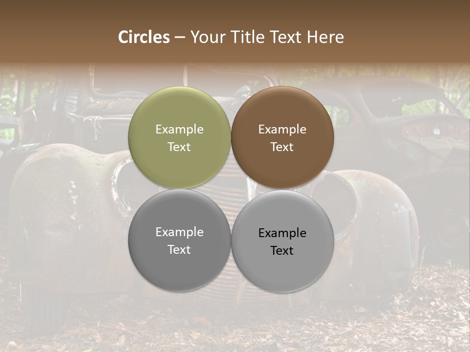 Old Car Junk Yards PowerPoint Template