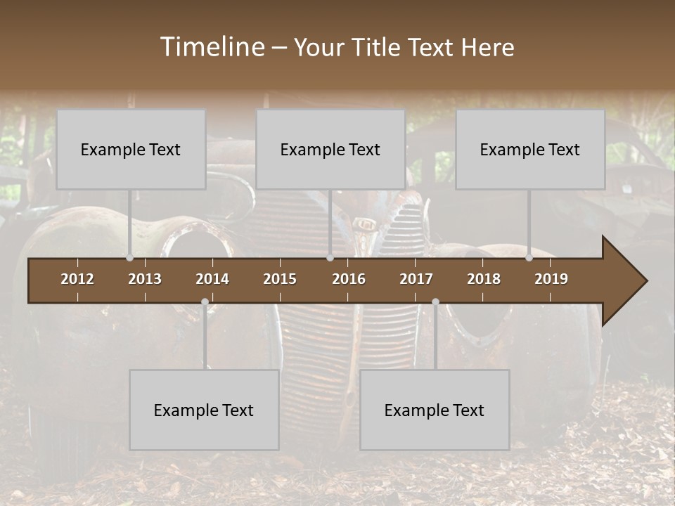 Old Car Junk Yards PowerPoint Template