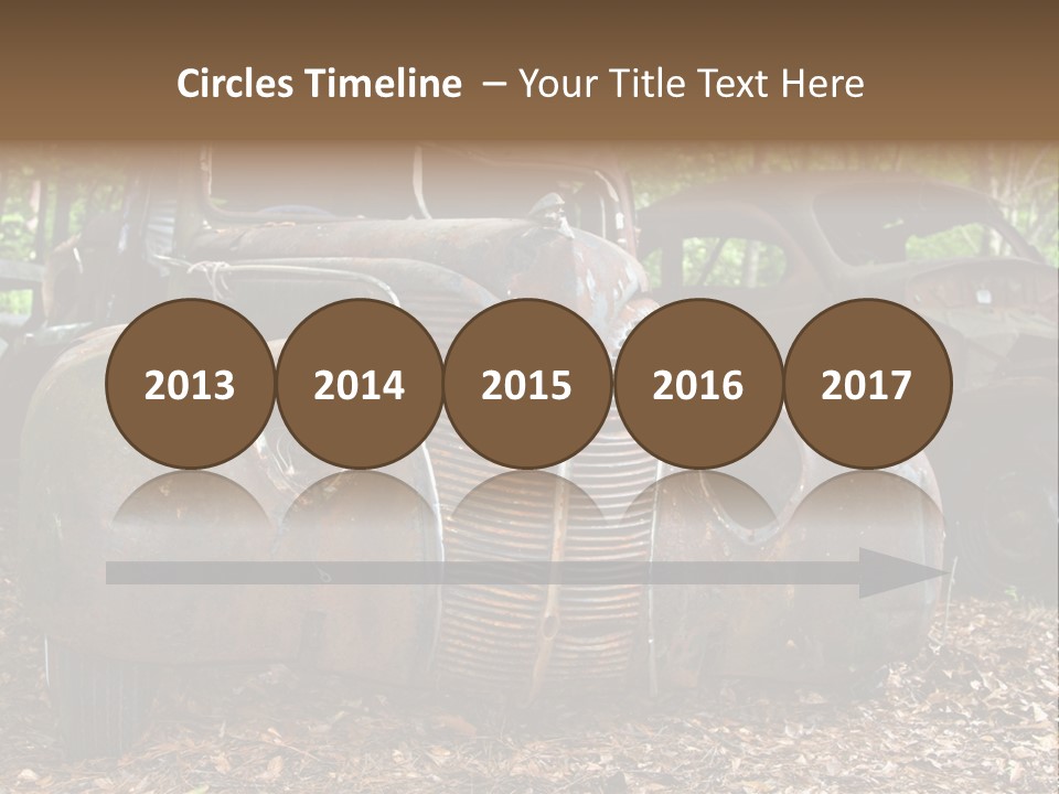 Old Car Junk Yards PowerPoint Template