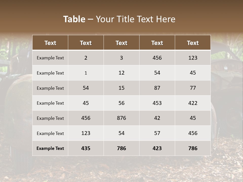 Old Car Junk Yards PowerPoint Template