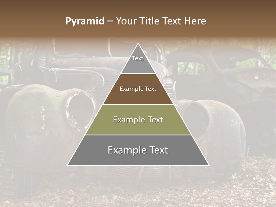Old Car Junk Yards PowerPoint Template