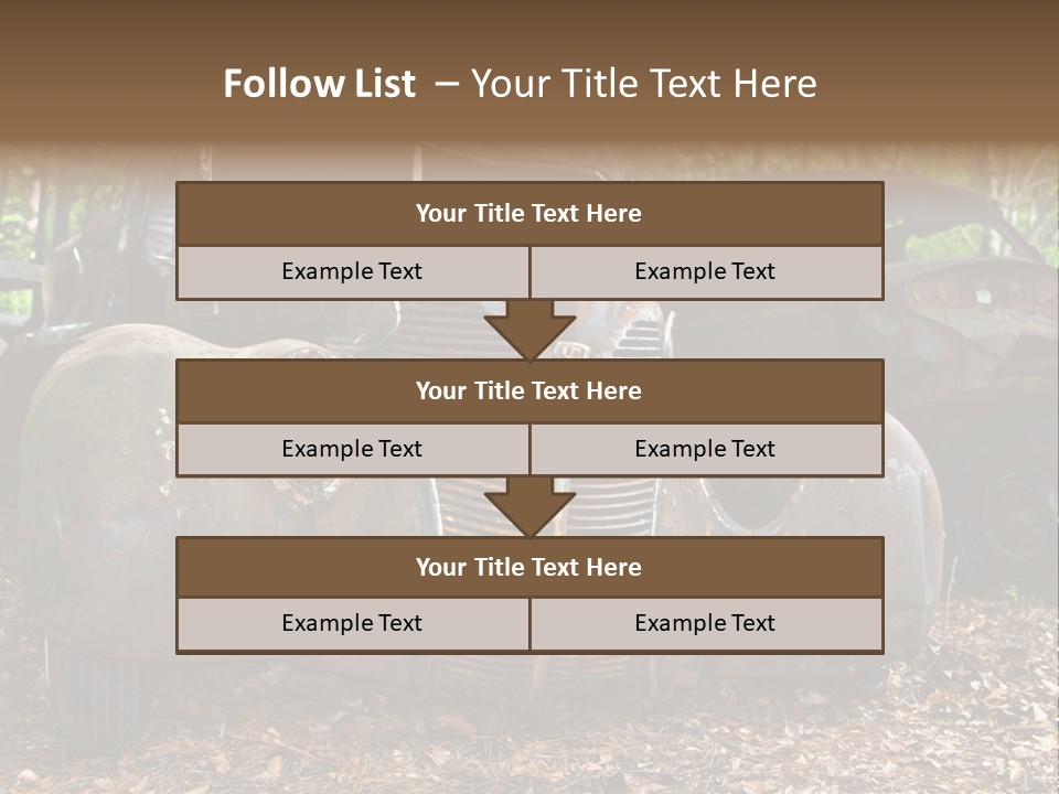 Old Car Junk Yards PowerPoint Template