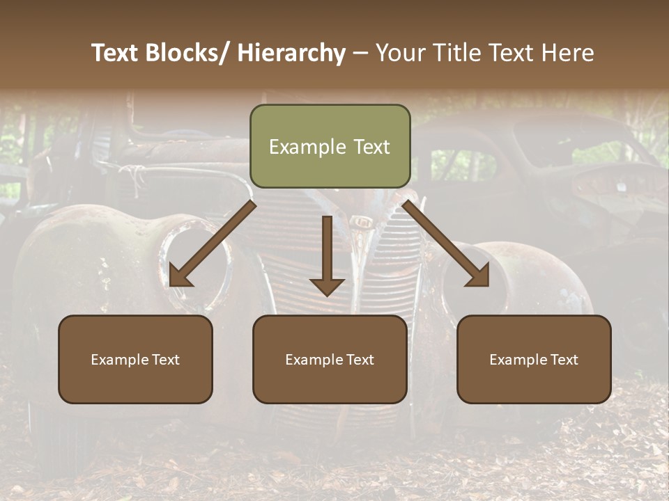 Old Car Junk Yards PowerPoint Template