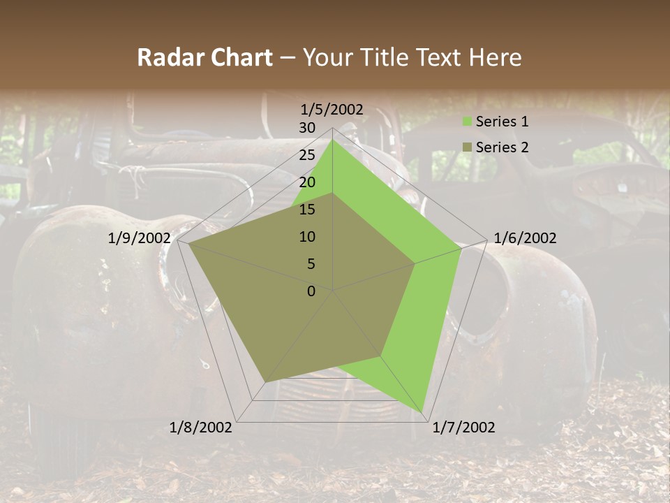 Old Car Junk Yards PowerPoint Template