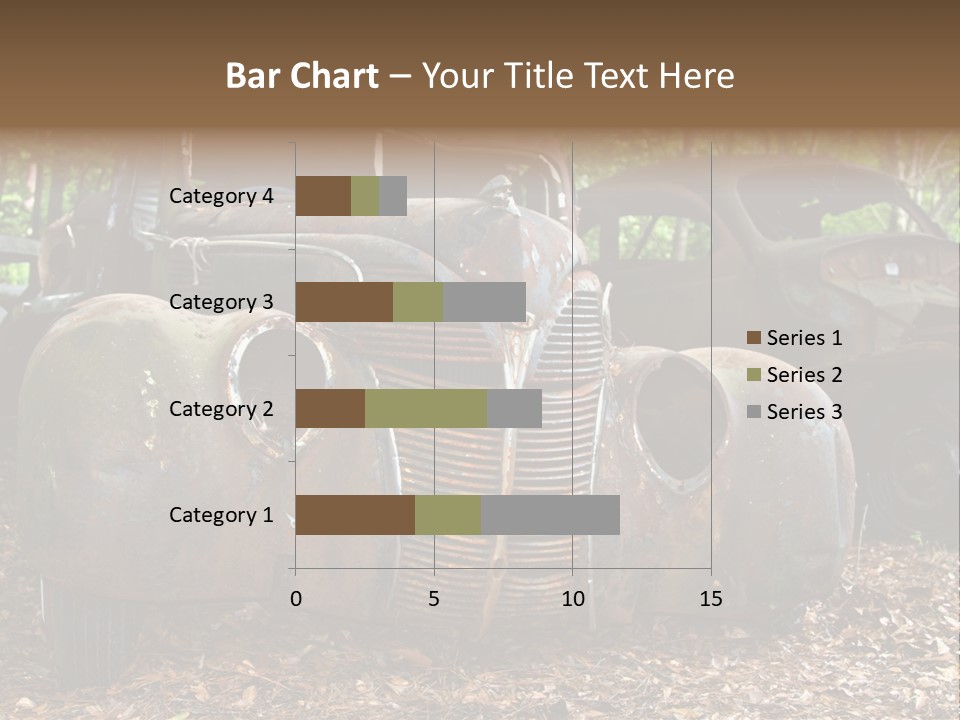 Old Car Junk Yards PowerPoint Template