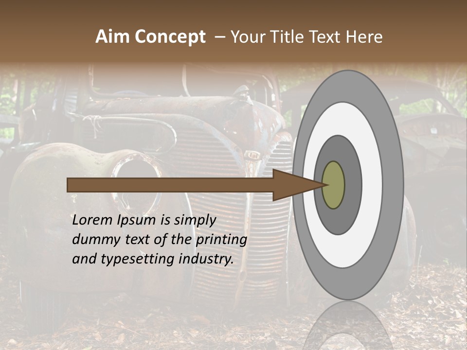 Old Car Junk Yards PowerPoint Template