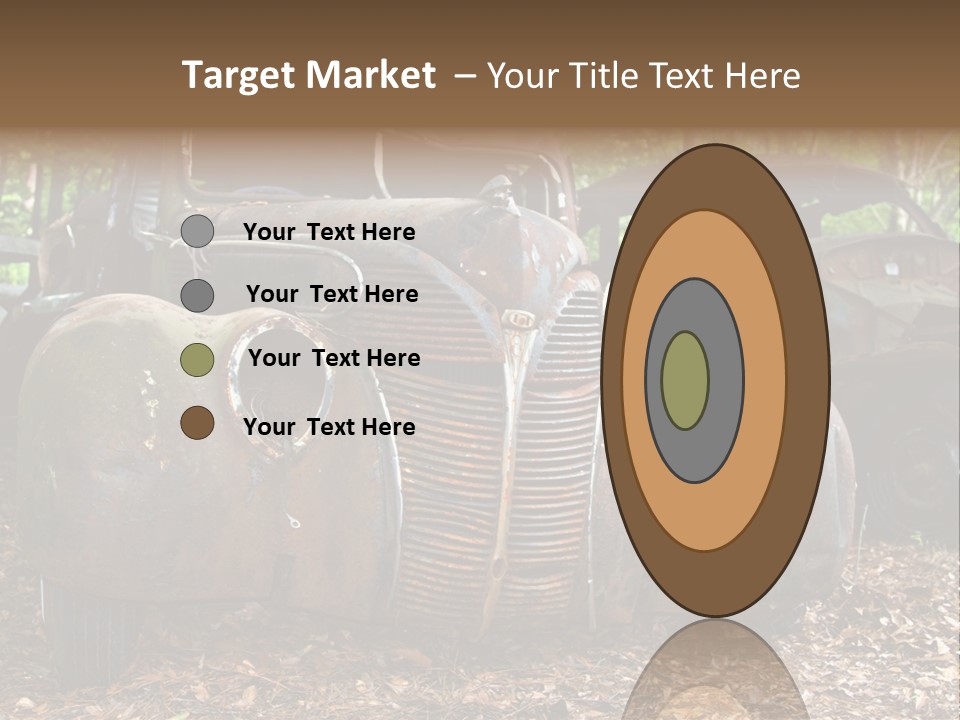 Old Car Junk Yards PowerPoint Template