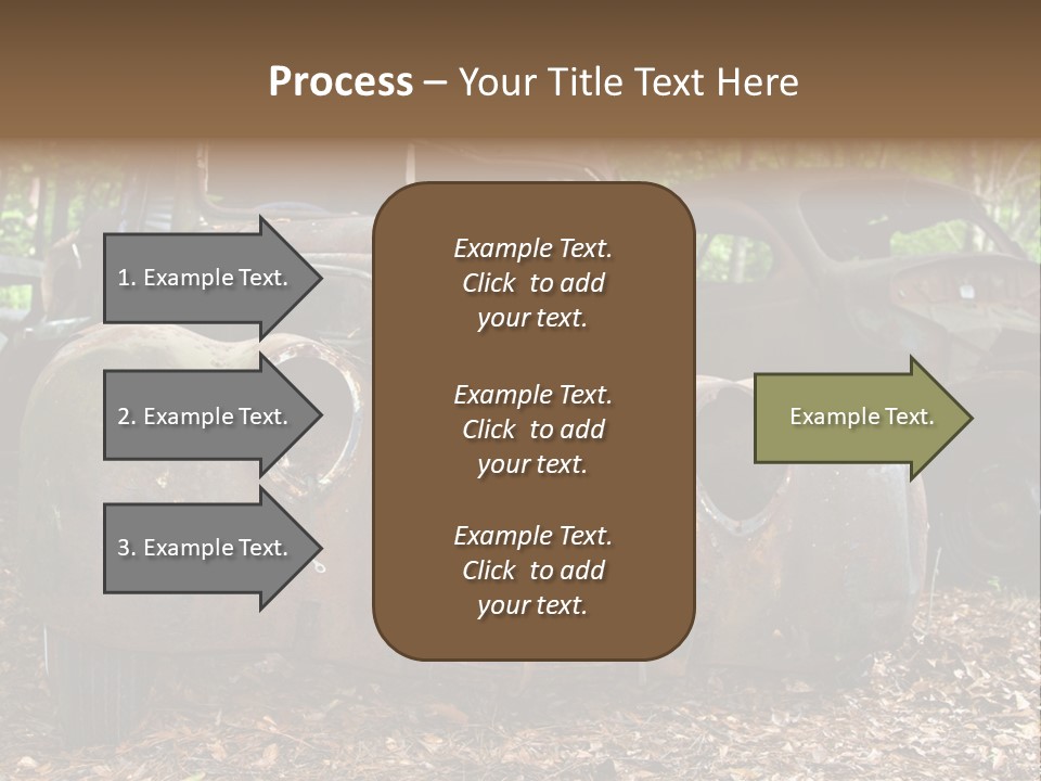 Old Car Junk Yards PowerPoint Template