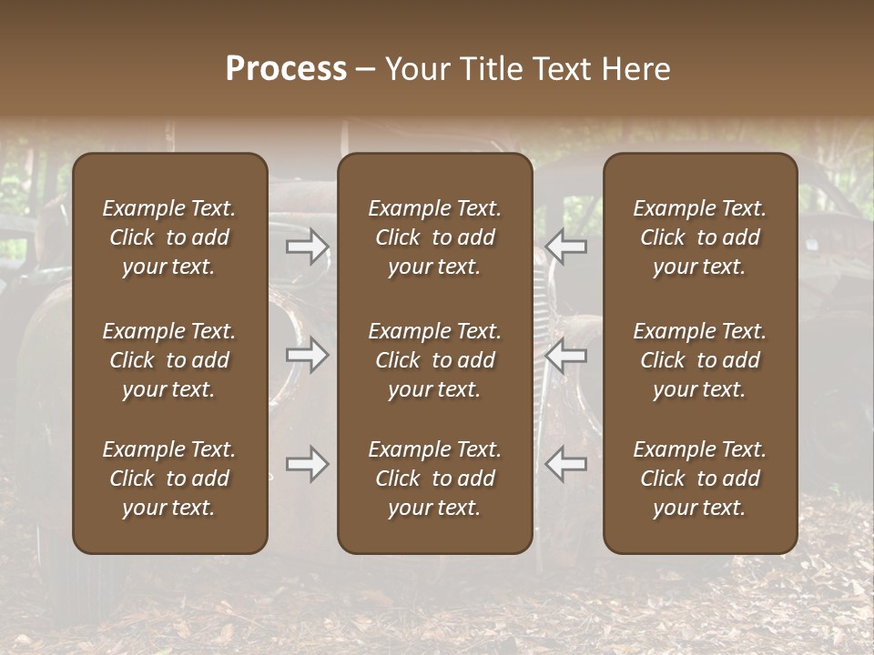 Old Car Junk Yards PowerPoint Template
