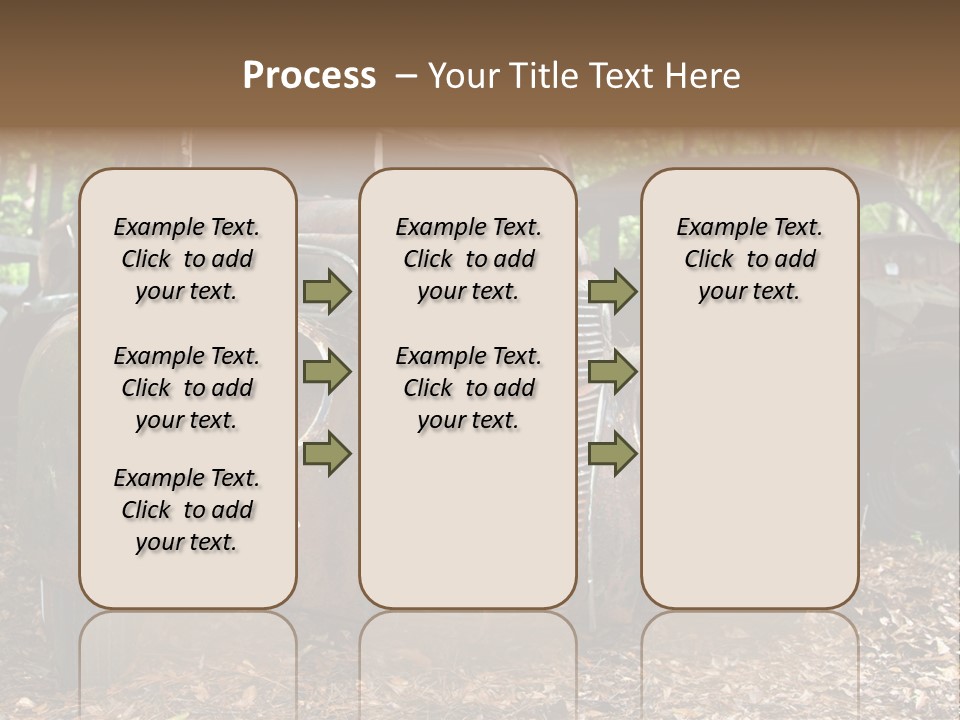 Old Car Junk Yards PowerPoint Template