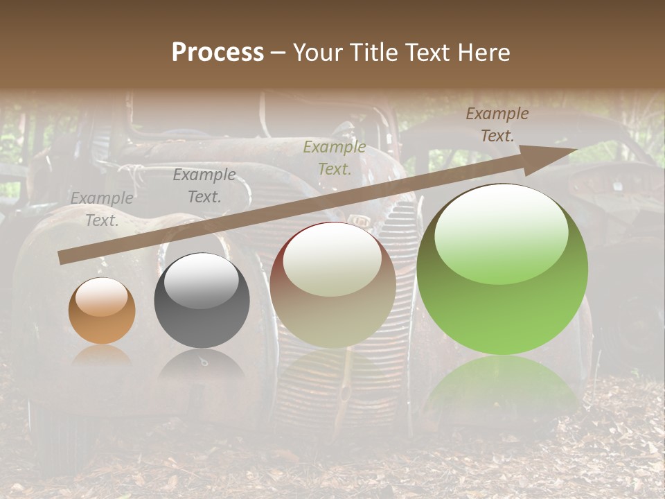 Old Car Junk Yards PowerPoint Template