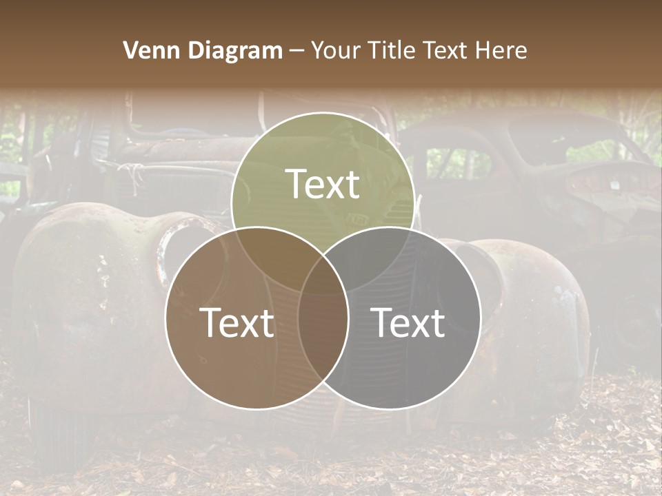 Old Car Junk Yards PowerPoint Template