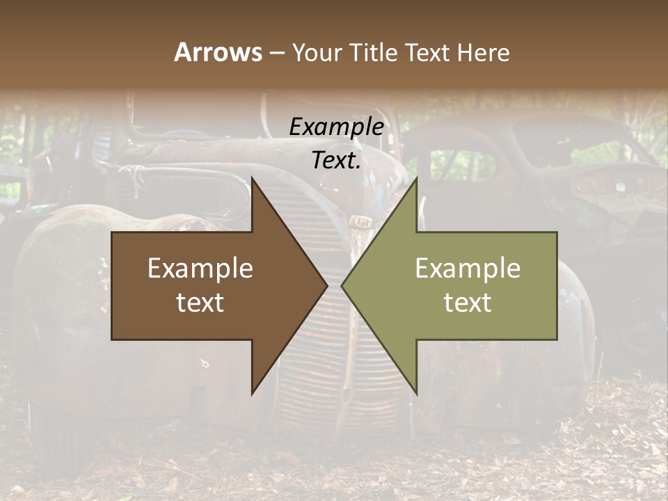 Old Car Junk Yards PowerPoint Template