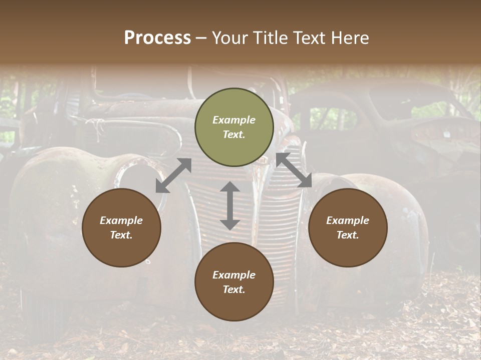 Old Car Junk Yards PowerPoint Template