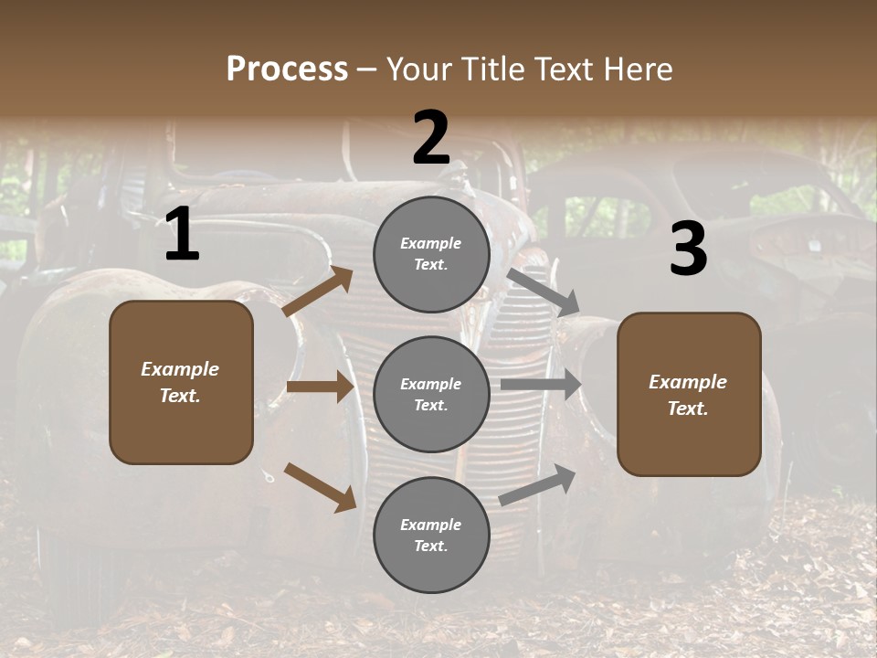 Old Car Junk Yards PowerPoint Template