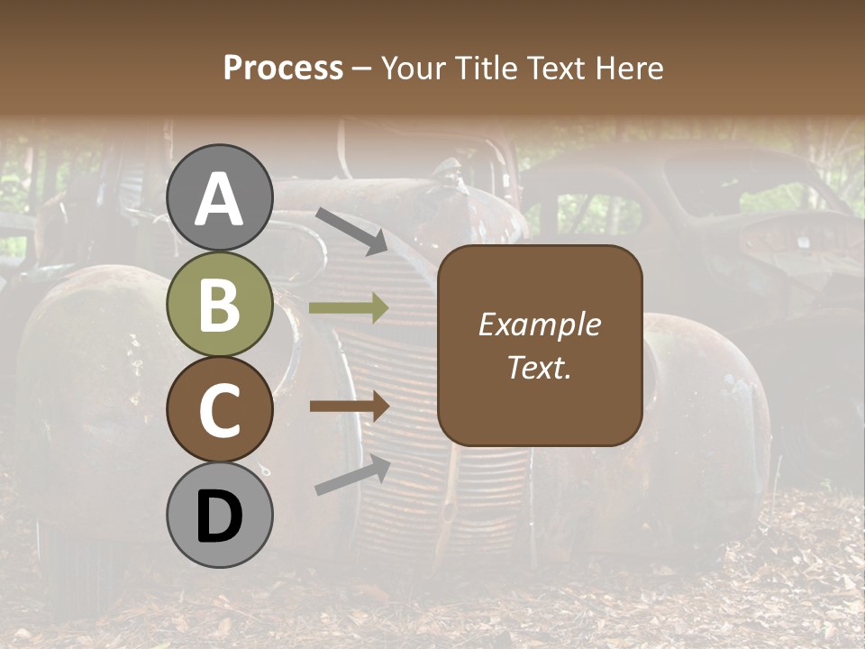 Old Car Junk Yards PowerPoint Template