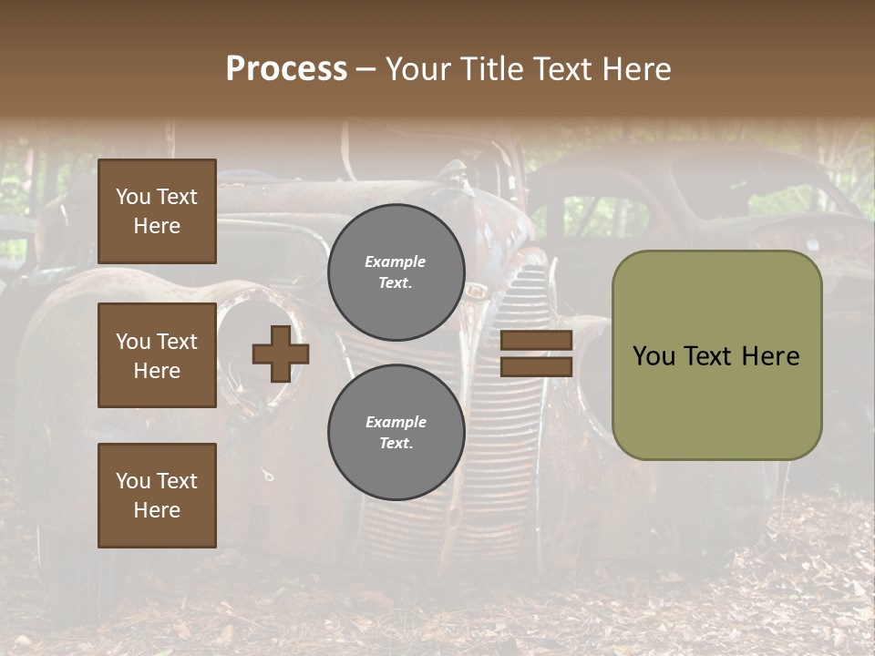 Old Car Junk Yards PowerPoint Template