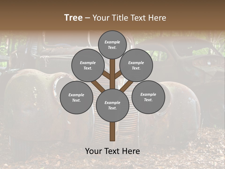 Old Car Junk Yards PowerPoint Template