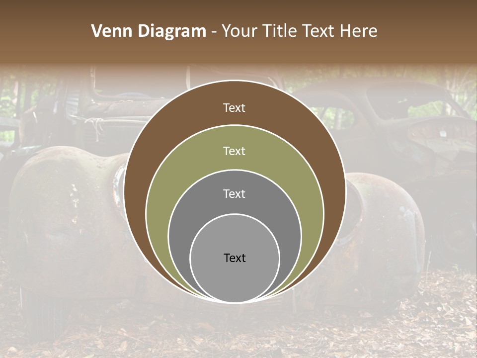 Old Car Junk Yards PowerPoint Template