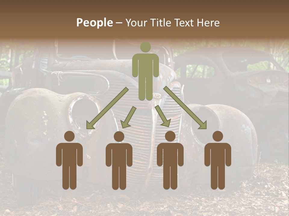 Old Car Junk Yards PowerPoint Template