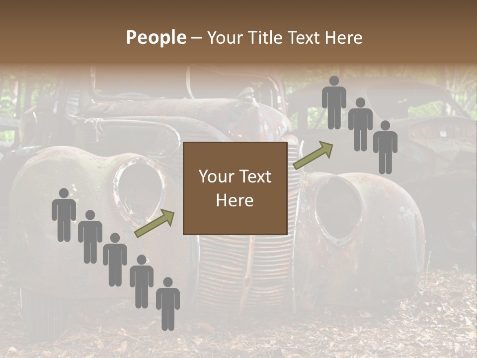 Old Car Junk Yards PowerPoint Template