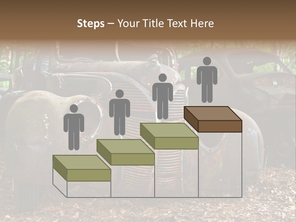 Old Car Junk Yards PowerPoint Template