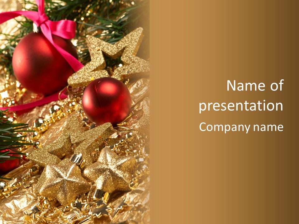 Weihnachtskugeln PowerPoint Template