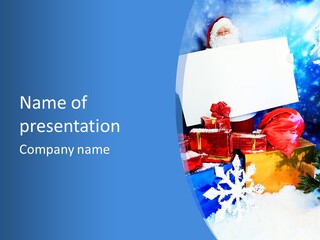 X Mas Claus Packing PowerPoint Template