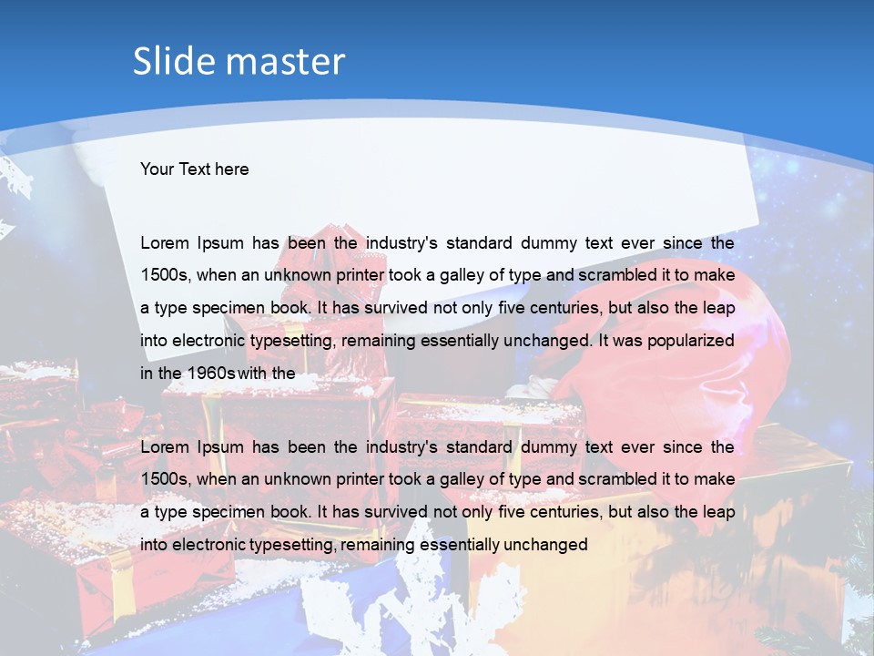 X Mas Claus Packing PowerPoint Template