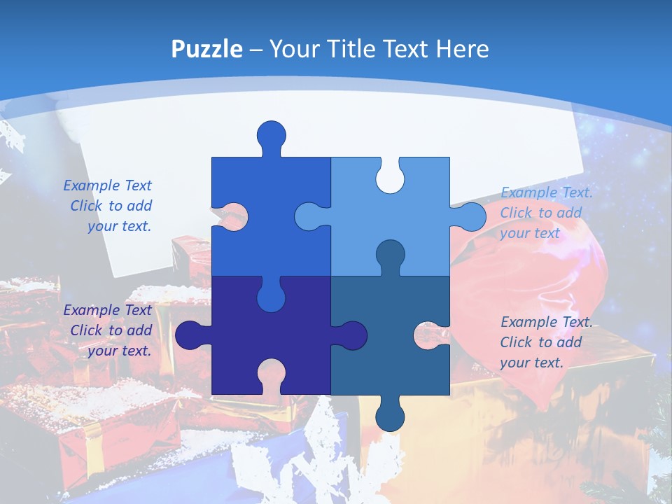 X Mas Claus Packing PowerPoint Template