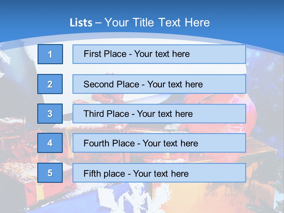 X Mas Claus Packing PowerPoint Template