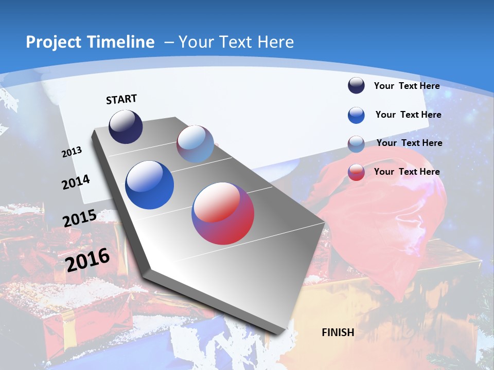 X Mas Claus Packing PowerPoint Template