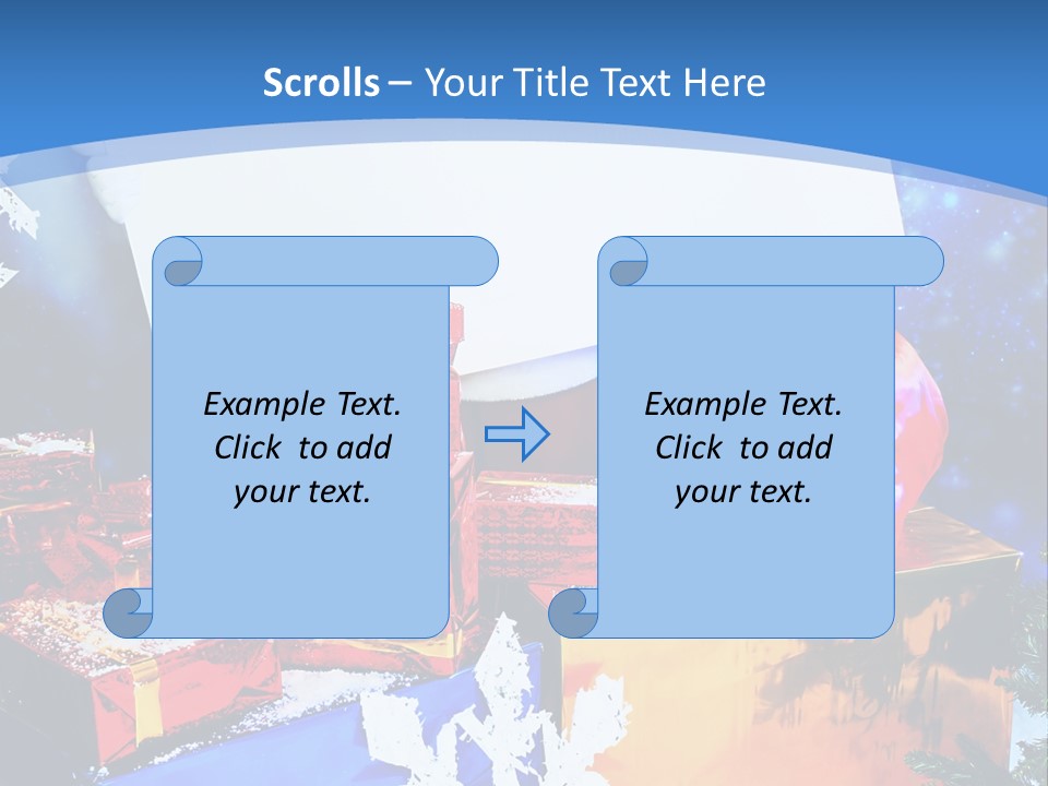 X Mas Claus Packing PowerPoint Template