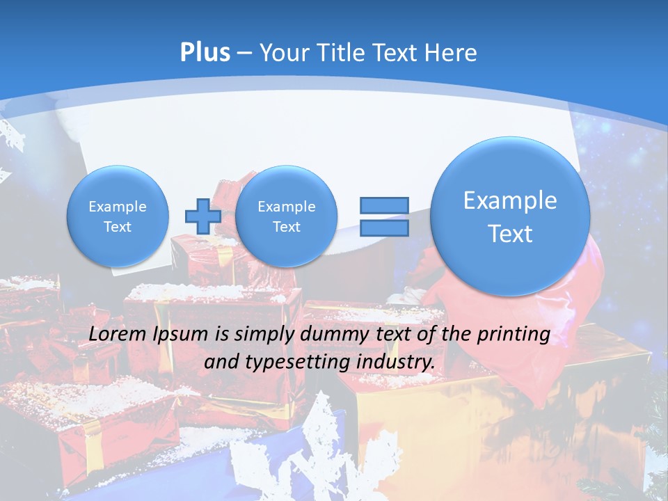 X Mas Claus Packing PowerPoint Template