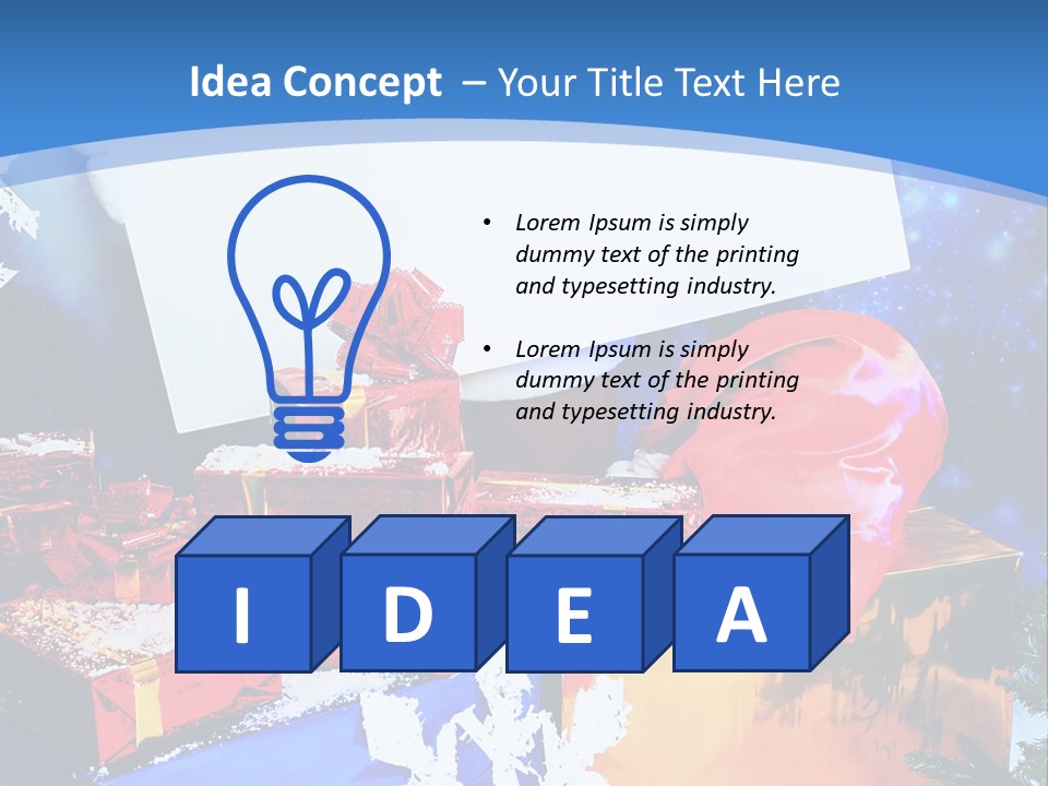 X Mas Claus Packing PowerPoint Template