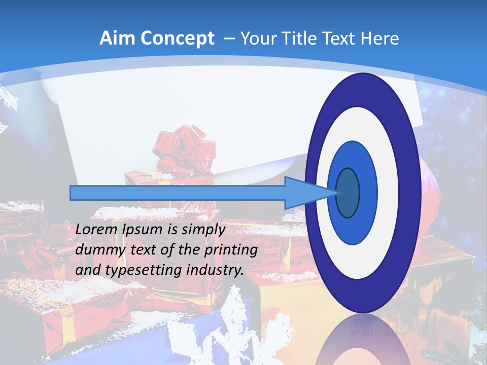 X Mas Claus Packing PowerPoint Template