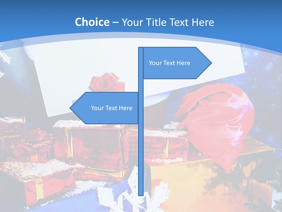 X Mas Claus Packing PowerPoint Template