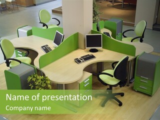 Beautiful Office Interior PowerPoint Template