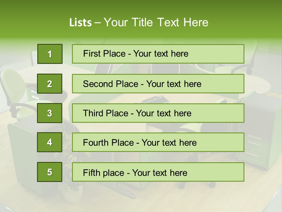 Beautiful Office Interior PowerPoint Template