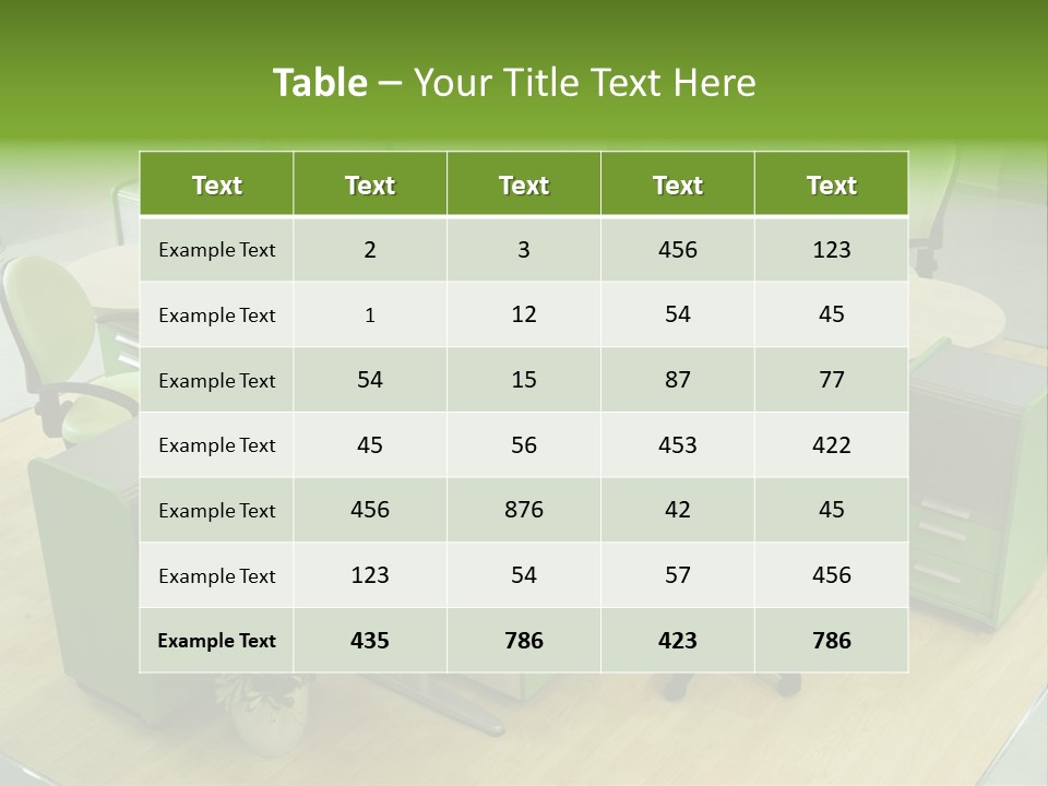 Beautiful Office Interior PowerPoint Template