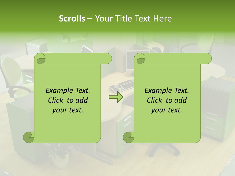 Beautiful Office Interior PowerPoint Template