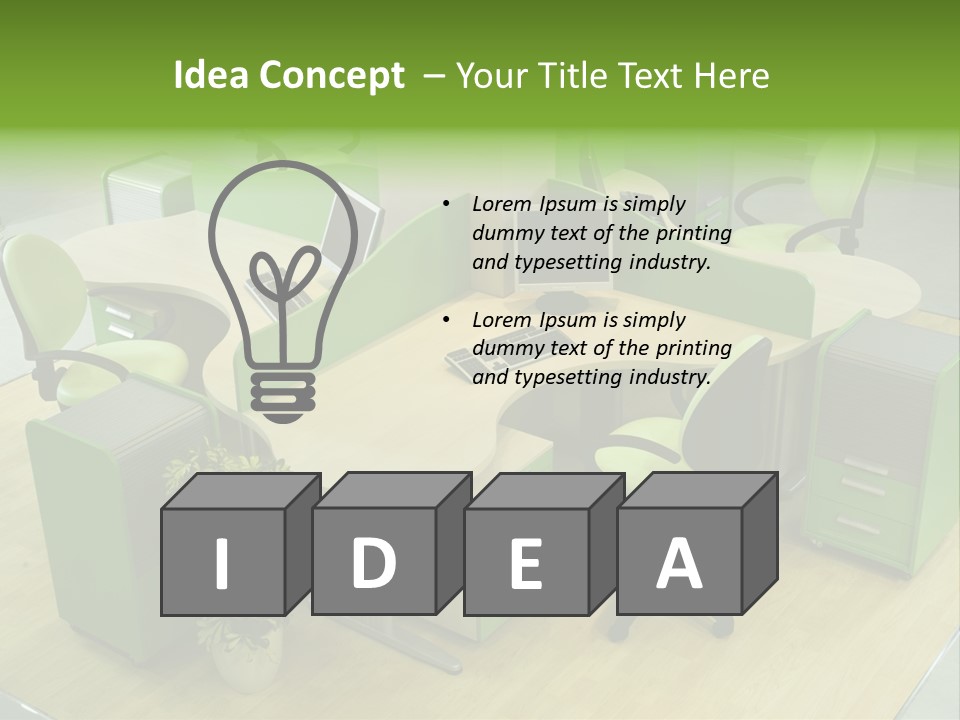 Beautiful Office Interior PowerPoint Template