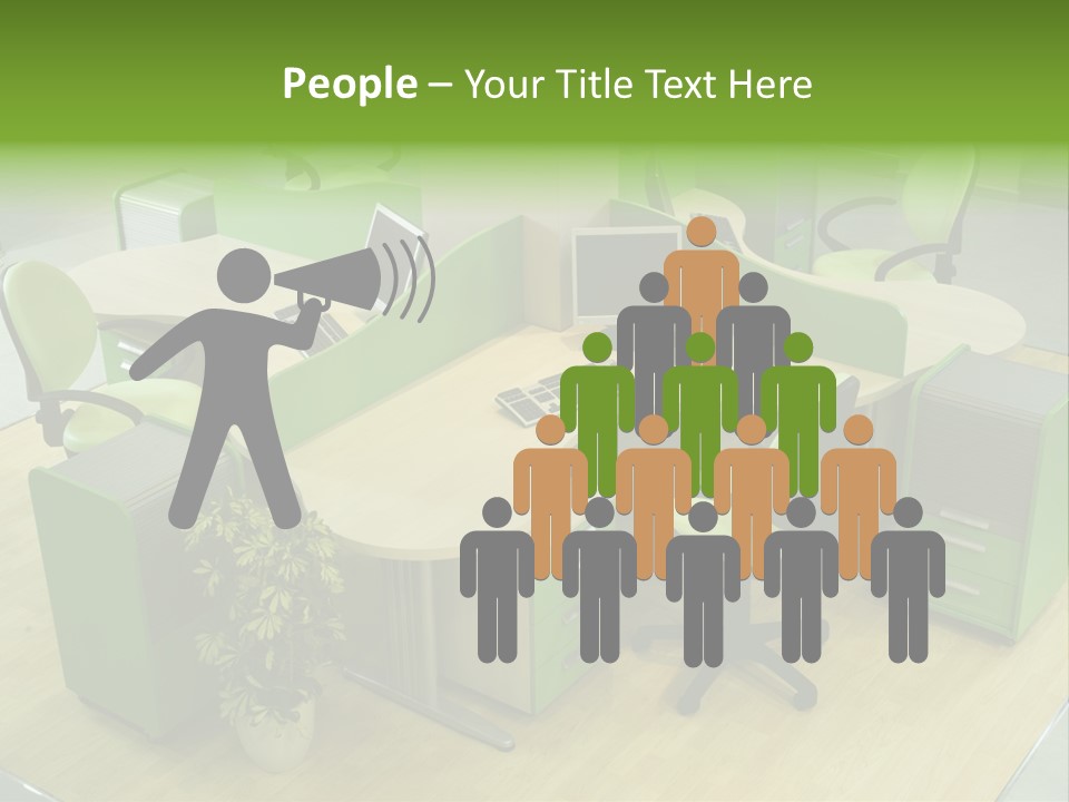 Beautiful Office Interior PowerPoint Template