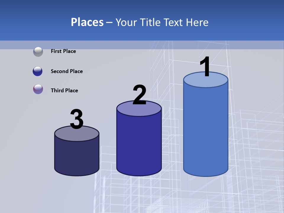 Urban Blueprint House PowerPoint Template