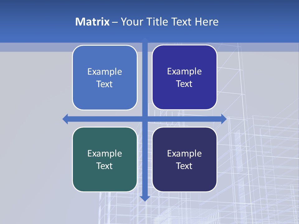 Urban Blueprint House PowerPoint Template