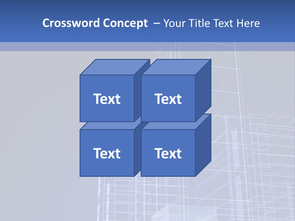 Urban Blueprint House PowerPoint Template