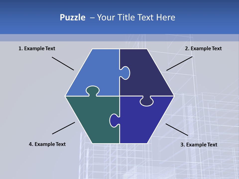 Urban Blueprint House PowerPoint Template