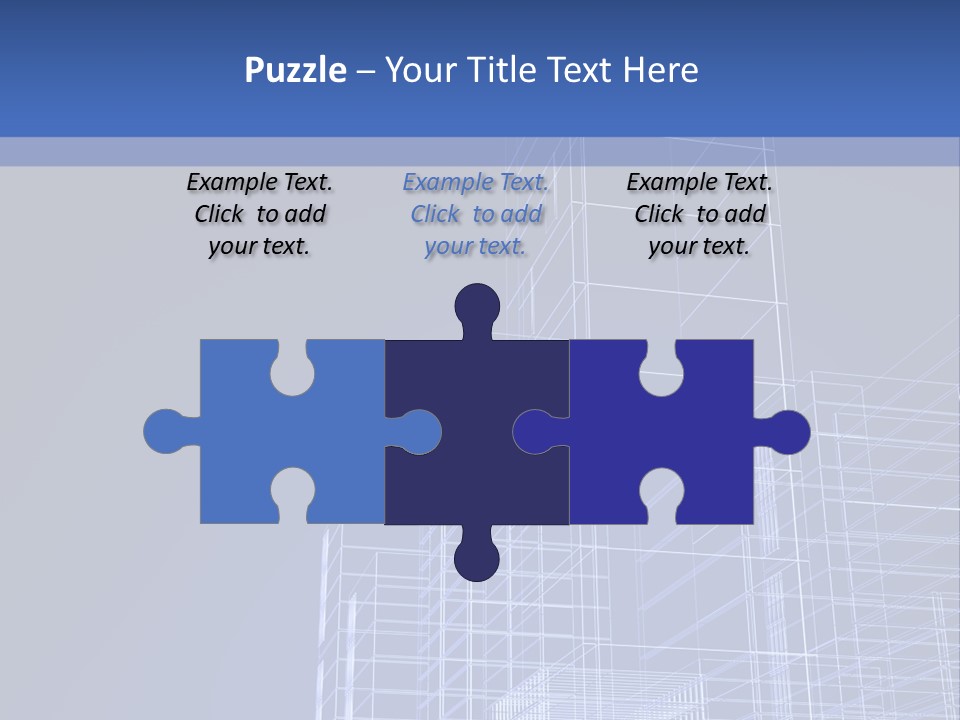 Urban Blueprint House PowerPoint Template