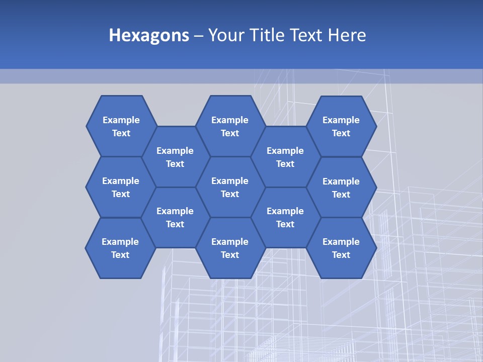 Urban Blueprint House PowerPoint Template